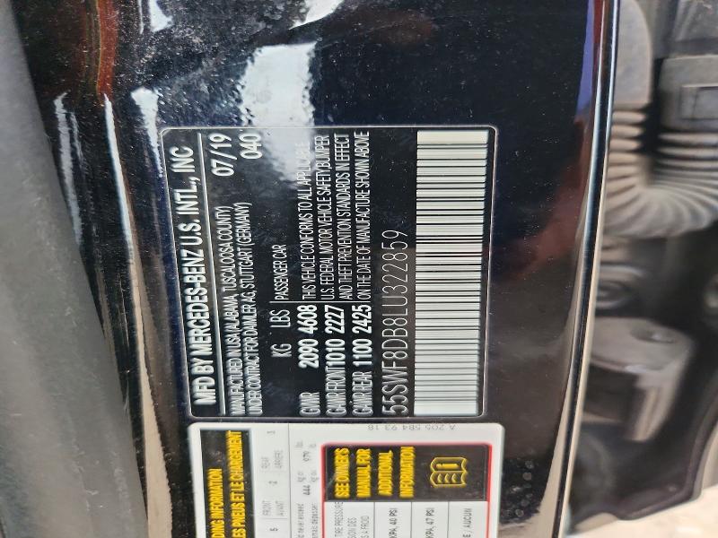 Продажа на аукционе авто 2020 Mercedes-benz C, vin: 55SWF8DB8LU322859, номер лота: 68601516