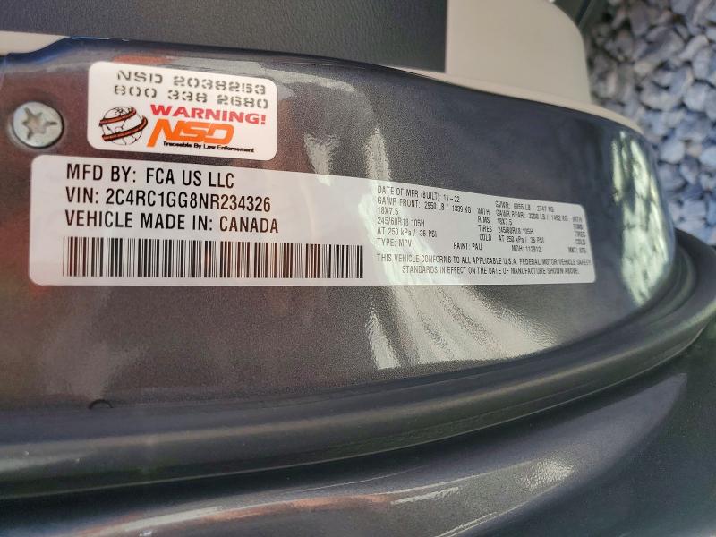 Aukcja sprzedaży 2022 Chrysler Pacifica, vin: 2C4RC1GG8NR234326, numer aukcji: 68494686
