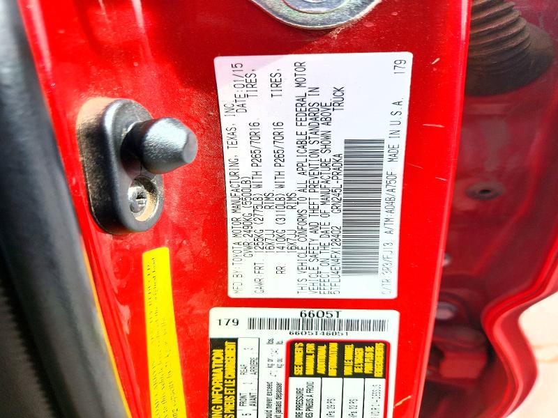 Продаж на аукціоні авто 2015 Toyota Tacoma, vin: 5TFLU4EN4FX128402, номер лоту: 69626796