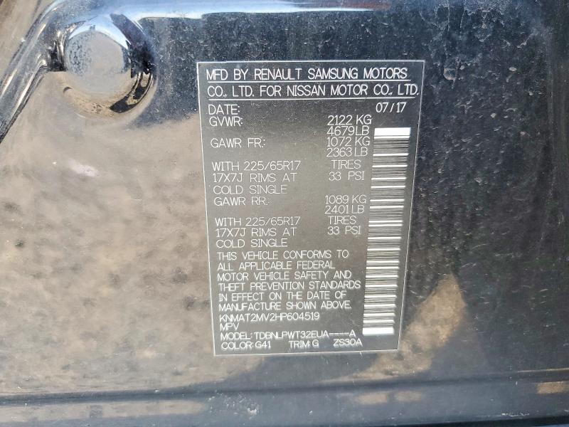 Aukcja sprzedaży 2017 Nissan Rogue, vin: KNMAT2MV2HP604519, numer aukcji: 66817336