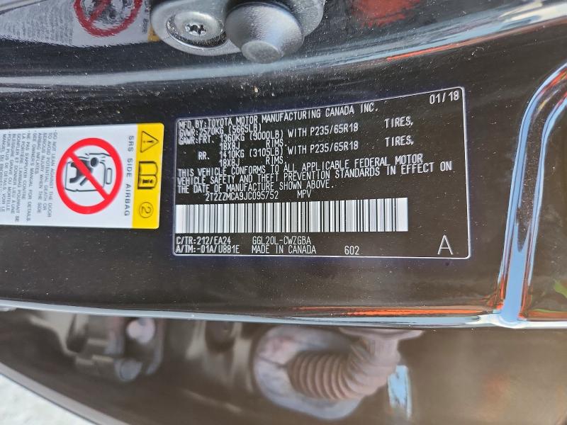 Aukcja sprzedaży 2018 Lexus Rx 350, vin: 2T2ZZMCA9JC095752, numer aukcji: 67873336