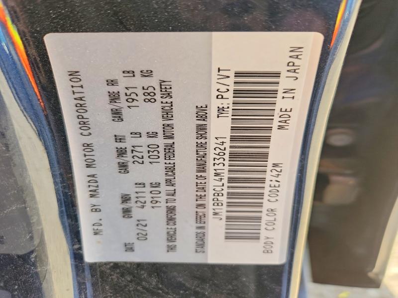 Aukcja sprzedaży 2021 Mazda 3, vin: JM1BPBCL4M1336241, numer aukcji: 67669626