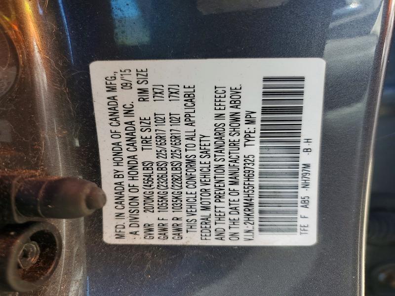 Продаж на аукціоні авто 2015 Honda Cr-v, vin: 2HKRM4H55FH697325, номер лоту: 69767176