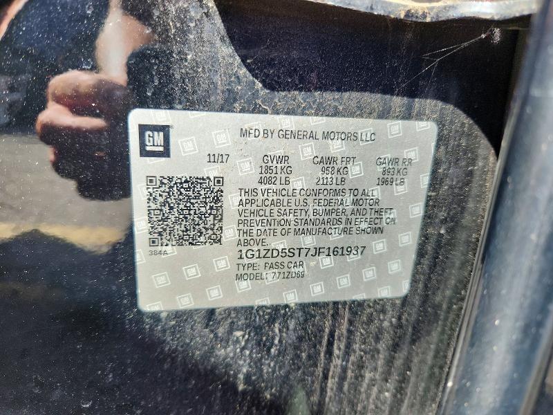 Продаж на аукціоні авто 2018 Chevrolet Malibu, vin: 1G1ZD5ST7JF161937, номер лоту: 67783916