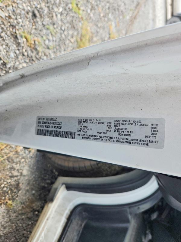 2024 Ram Promaster 3500 მანქანა იყიდება აუქციონზე, vin: 3C6MRVJG4RE117382, აუქციონის ნომერი: 68627566