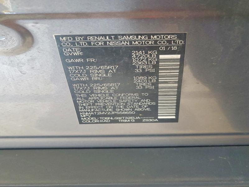 Aukcja sprzedaży 2018 Nissan Rogue, vin: KNMAT2MV2JP558650, numer aukcji: 68635536