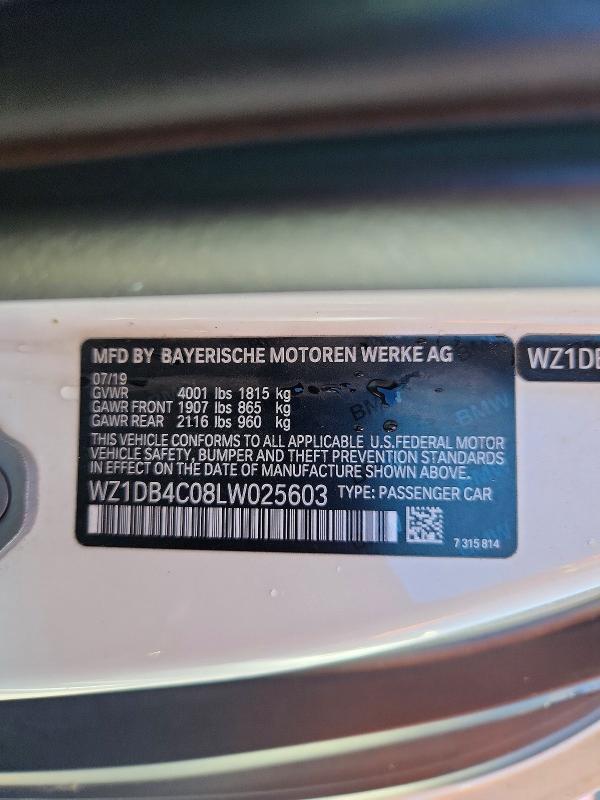 Продажа на аукционе авто 2020 Toyota Gr Supra, vin: WZ1DB4C08LW025603, номер лота: 70223026
