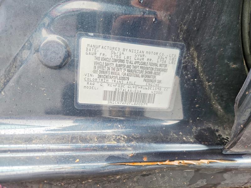 69162836 :رقم المزاد ، 3N1CN7AP2FL820579 vin ، 2015 Nissan Versa مزاد بيع