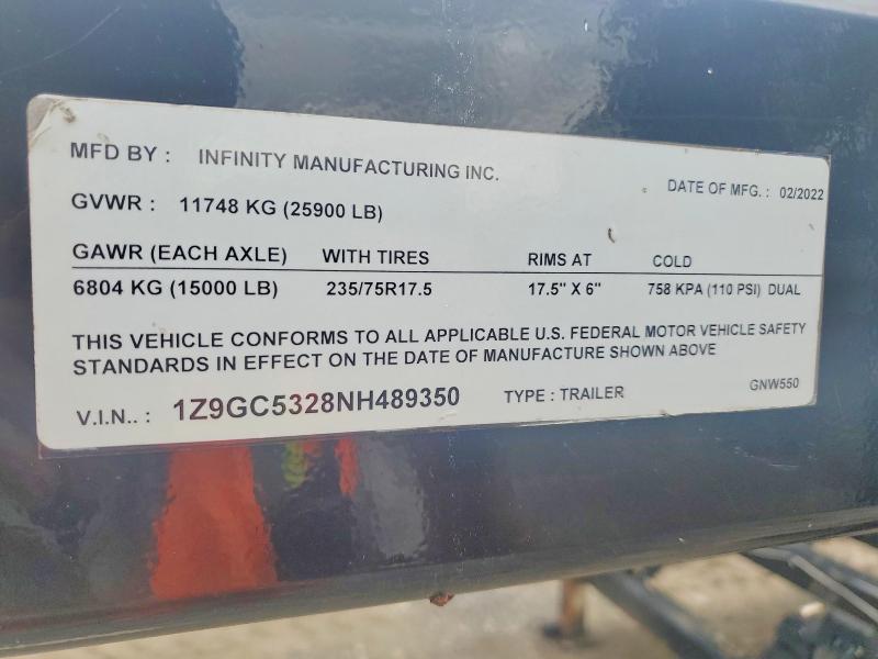 Aukcja sprzedaży 2022 Infiniti Trailer, vin: 1Z9GC5328NH489350, numer aukcji: 69766456
