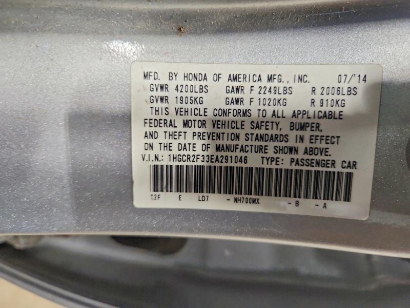Продажа на аукционе авто 2014 Honda Accord, vin: 1HGCR2F33EA291046, номер лота: 70658786