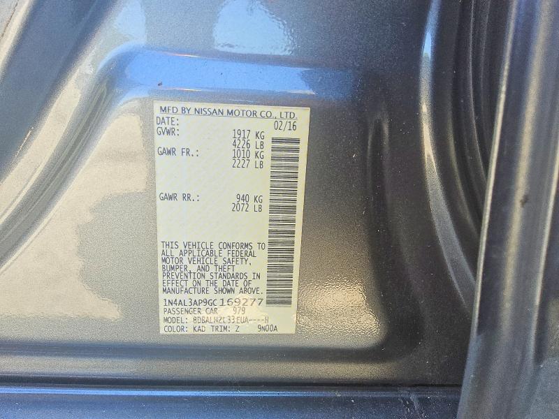 Продажа на аукционе авто 2016 Nissan Altima, vin: 1N4AL3AP9GC169277, номер лота: 66453336