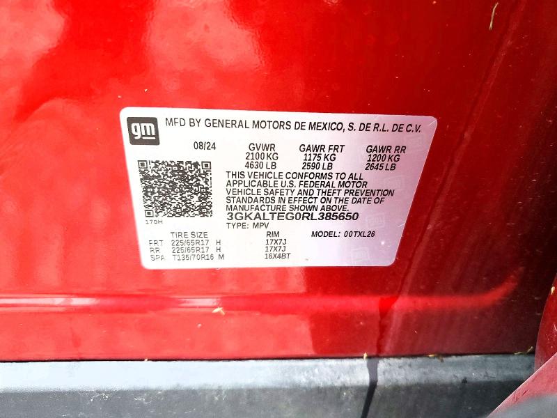 Продаж на аукціоні авто 2024 Gmc Terrain, vin: 3GKALTEG0RL385650, номер лоту: 69110156