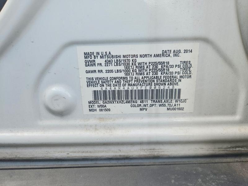 Aukcja sprzedaży 2015 Mitsubishi Outlander Sport, vin: 4A4AR4AUXFE006248, numer aukcji: 68195266