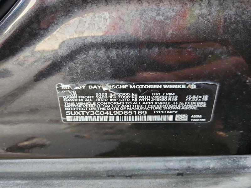 Aukcja sprzedaży 2020 Bmw X3, vin: 5UXTY3C04L9D65169, numer aukcji: 59410196