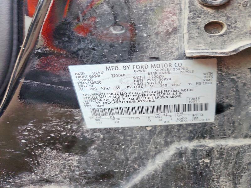 2008 Lincoln Mkx მანქანა იყიდება აუქციონზე, vin: 2LMDU88C18BJ01982, აუქციონის ნომერი: 69078116