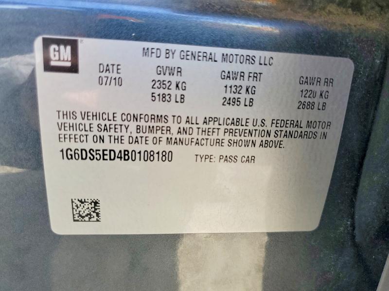 66464016 :رقم المزاد ، 1G6DS5ED4B0108180 vin ، 2011 Cadillac Cts مزاد بيع