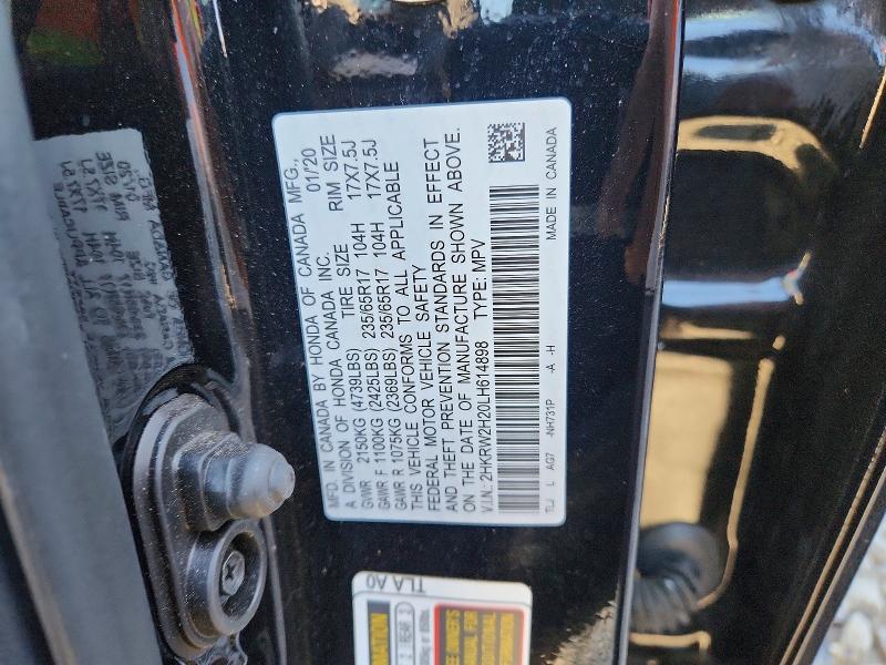 68736236 :رقم المزاد ، 2HKRW2H20LH614898 vin ، 2020 Honda Cr-v مزاد بيع