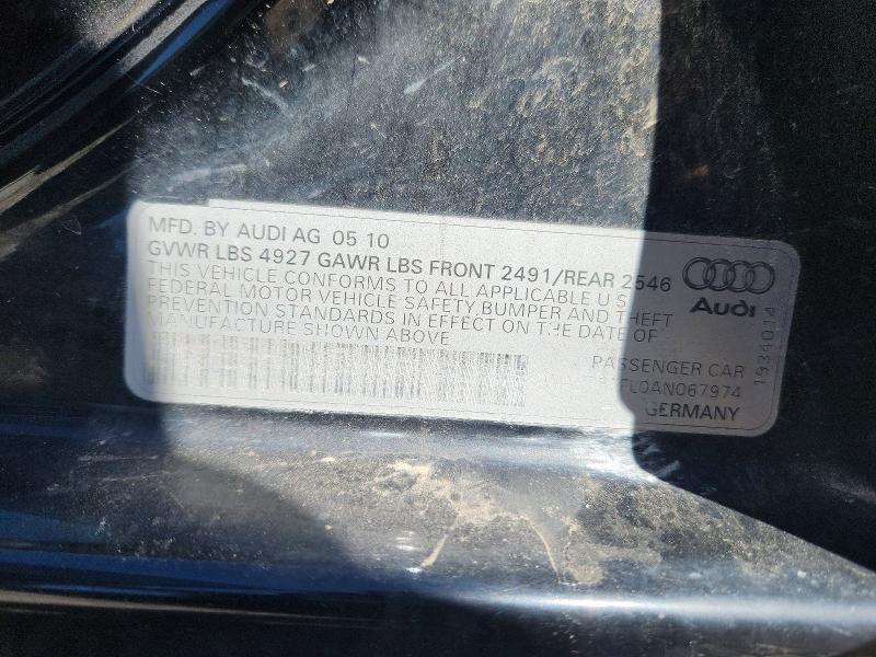 Продажа на аукционе авто 2010 Audi A4, vin: WAUFFAFL0AN067974, номер лота: 67732306