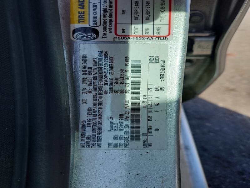 2014 Ford Fiesta მანქანა იყიდება აუქციონზე, vin: 3FADP4EJ8EM195054, აუქციონის ნომერი: 69519906