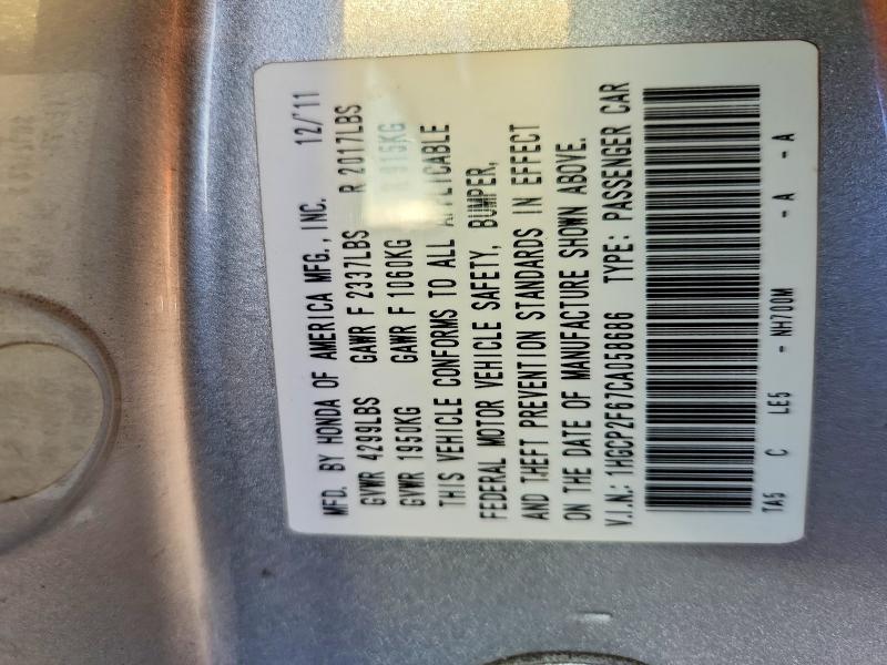 Aukcja sprzedaży 2012 Honda Accord, vin: 1HGCP2F67CA058686, numer aukcji: 70134676