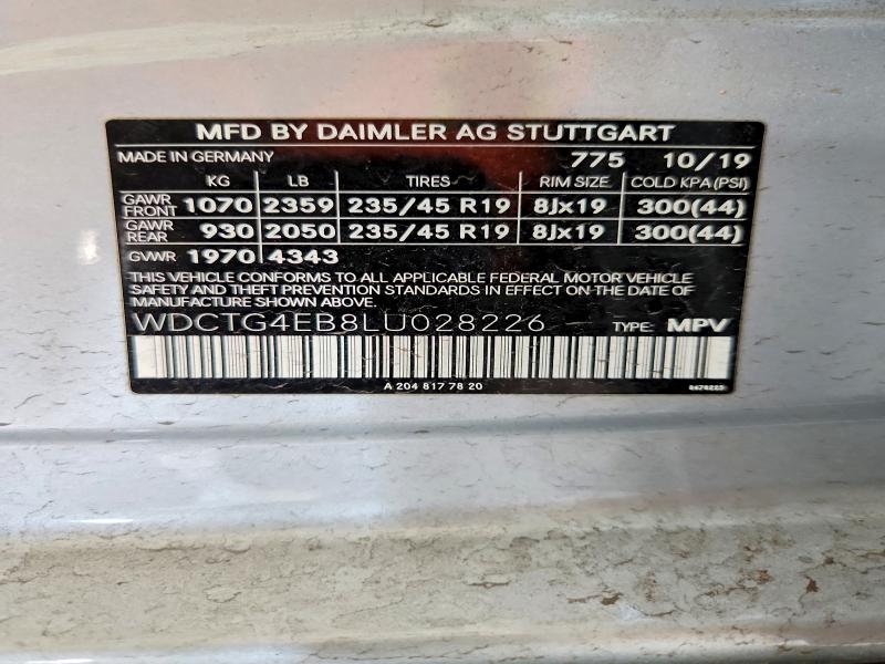 Auction sale of the 2020 Mercedes-benz Gla, vin: WDCTG4EB8LU028226, lot number: 67492516