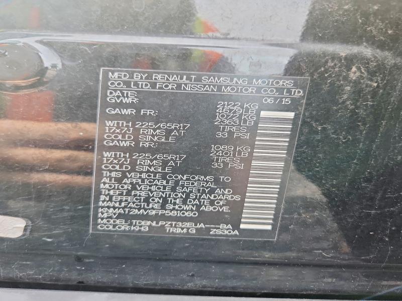 Продаж на аукціоні авто 2015 Nissan Rogue, vin: KNMAT2MV9FP581060, номер лоту: 69408686