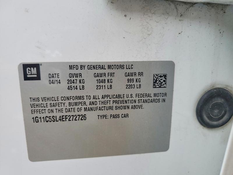 Продажа на аукционе авто 2014 Chevrolet Malibu, vin: 1G11C5SL4EF272726, номер лота: 69507546