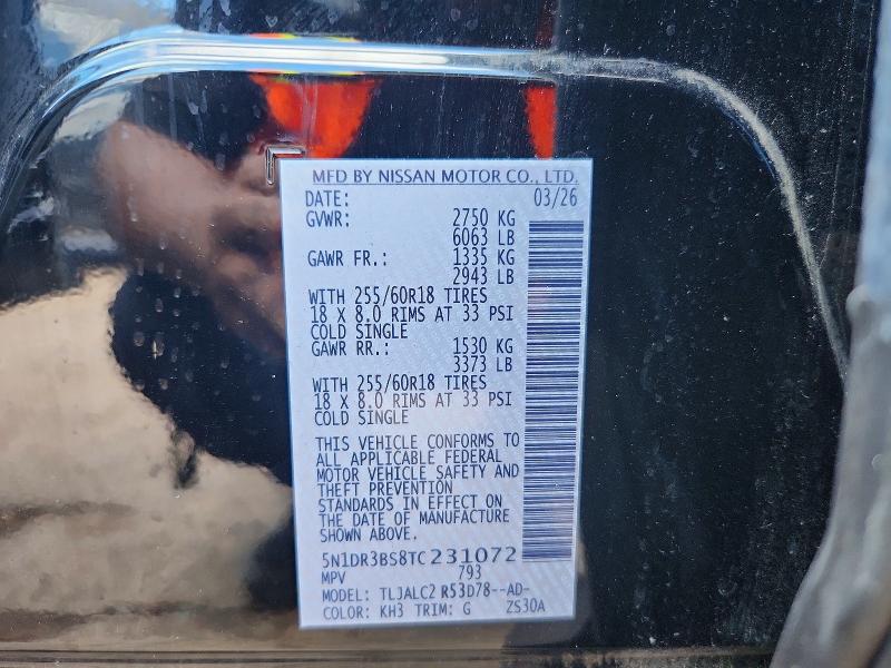 Продаж на аукціоні авто 2026 Nissan Pathfinder, vin: 5N1DR3BS8TC231072, номер лоту: 70815346