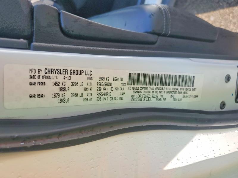 2014 Jeep Grand Cherokee მანქანა იყიდება აუქციონზე, vin: 1C4RJFBG6EC133336, აუქციონის ნომერი: 66801236