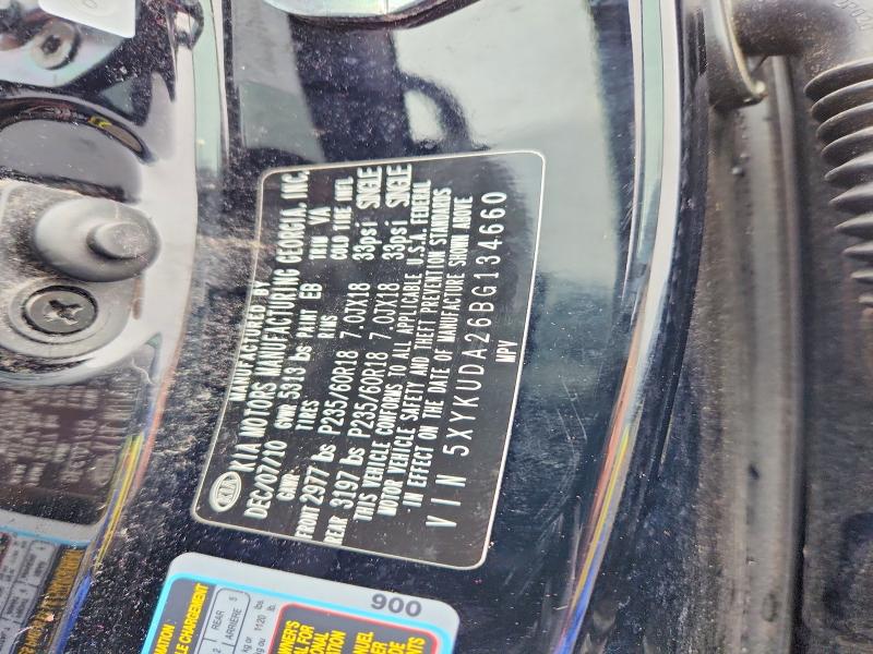 Aukcja sprzedaży 2011 Kia Sorento, vin: 5XYKUDA26BG134660        , numer aukcji: 68799866