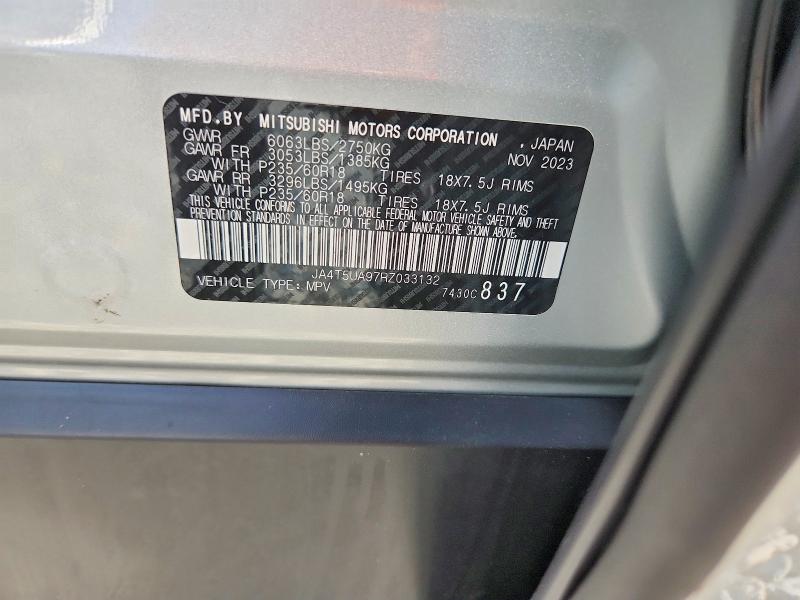 69260076 :رقم المزاد ، JA4T5UA97RZ033132 vin ، 2024 Mitsubishi Outlander مزاد بيع