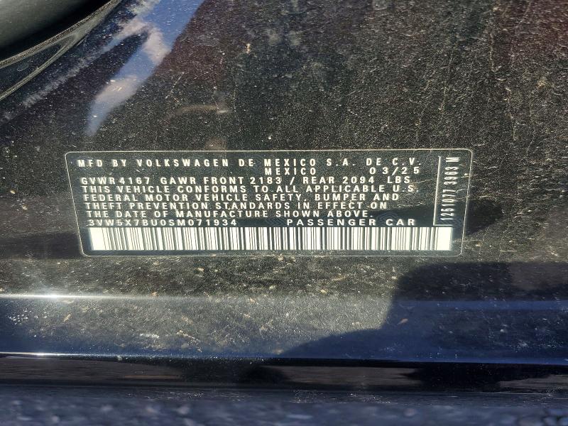 Aukcja sprzedaży 2025 Volkswagen Jetta, vin: 3VW5X7BU0SM071934, numer aukcji: 70459096