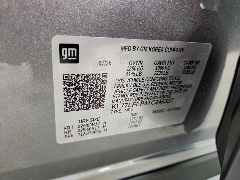 Продажа на аукционе авто 2026 Chevrolet Trax, vin: KL77LFEP4TC246337, номер лота: 69497826