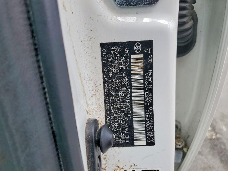 Aukcja sprzedaży 2011 Toyota Prius, vin: JTDKN3DU2B0249332, numer aukcji: 67344916