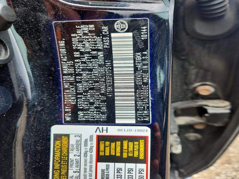 2015 Toyota Avalon მანქანა იყიდება აუქციონზე, vin: 4T1BK1EB2FU175141, აუქციონის ნომერი: 67705456