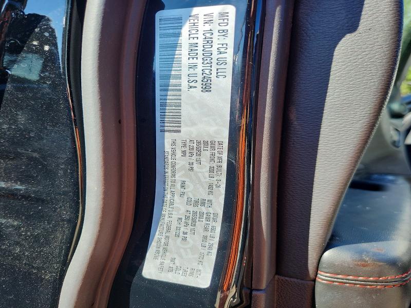 69009066 :رقم المزاد ، 1C4RDJDG3TC245998 vin ، 2026 Dodge Durango مزاد بيع
