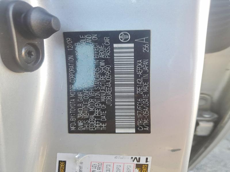 Aukcja sprzedaży 2010 Toyota Corolla, vin: JTDBU4EE4AJ059590, numer aukcji: 68583756