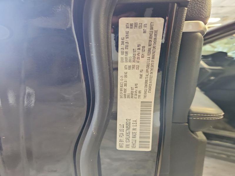 68372086 :رقم المزاد ، 1C4RJKBG7N8505312 vin ، 2022 Jeep Grand Cherokee مزاد بيع