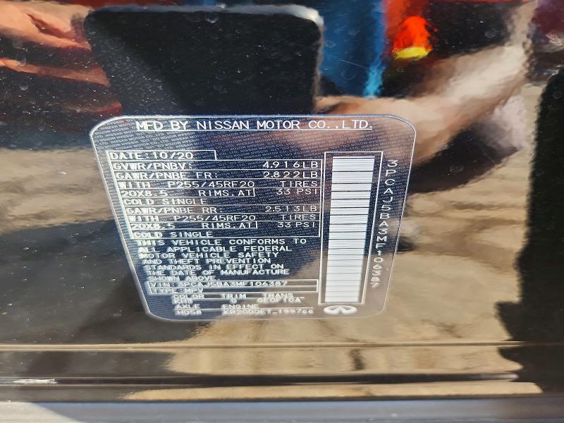 Продаж на аукціоні авто 2021 Infiniti Qx50, vin: 3PCAJ5BA3MF106387, номер лоту: 67998536