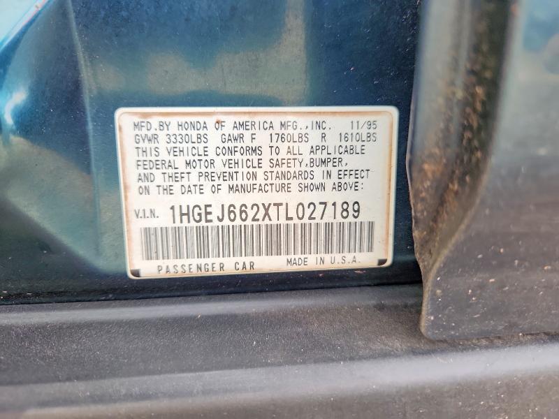 Aukcja sprzedaży 1996 Honda Civic, vin: 1HGEJ662XTL027189, numer aukcji: 70607556