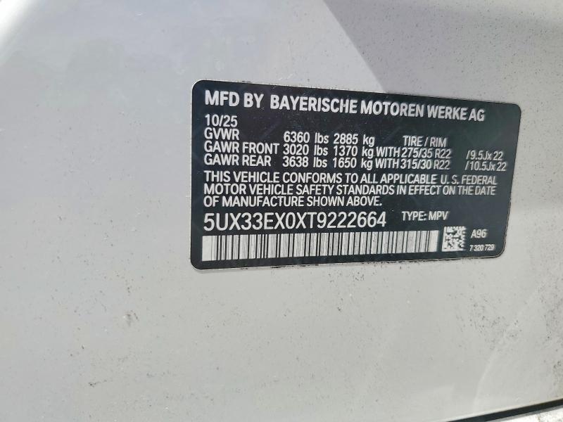 Aukcja sprzedaży 2026 Bmw X6, vin: 5UX33EX0XT9222664, numer aukcji: 67268196