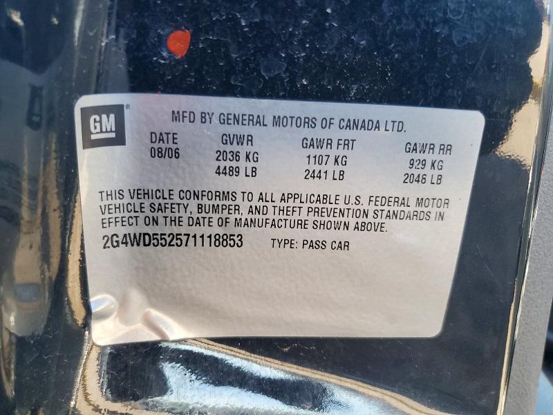 Продаж на аукціоні авто 2007 Buick Lacrosse, vin: 2G4WD552571118853, номер лоту: 69561566