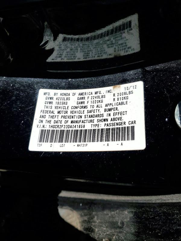 Продаж на аукціоні авто 2013 Honda Accord, vin: 1HGCR2F33DA041658, номер лоту: 68979426