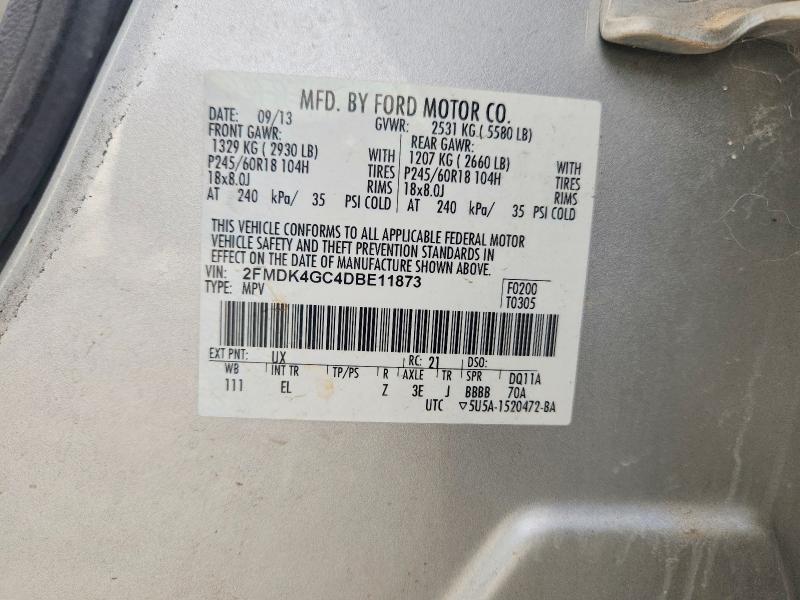 Продажа на аукционе авто 2013 Ford Edge, vin: 2FMDK4GC4DBE11873, номер лота: 69930196