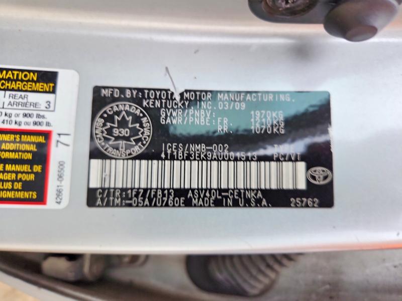 Aukcja sprzedaży 2010 Toyota Camry, vin: 4T1BF3EK9AU001513, numer aukcji: 71030246