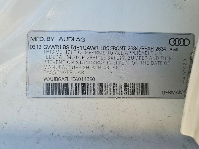 70836456 :رقم المزاد ، WAUBGAFL1EA014290 vin ، 2014 Audi S4 مزاد بيع