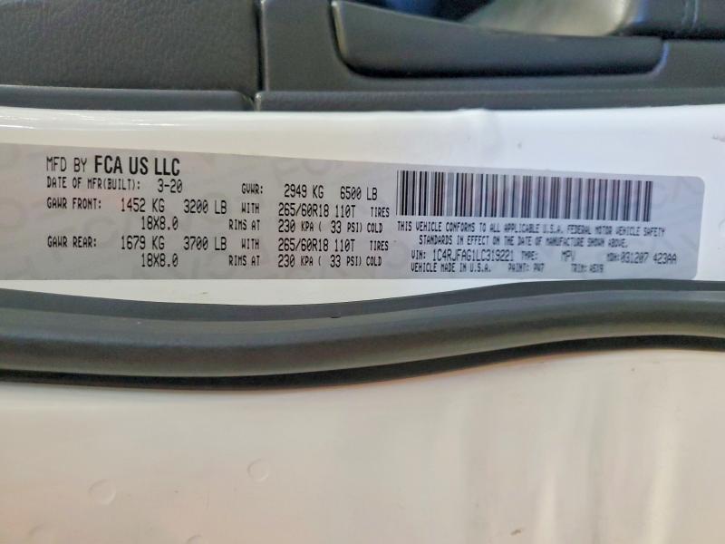 Продажа на аукционе авто 2020 Jeep Grand Cherokee, vin: 1C4RJFAG1LC19221, номер лота: 70237016