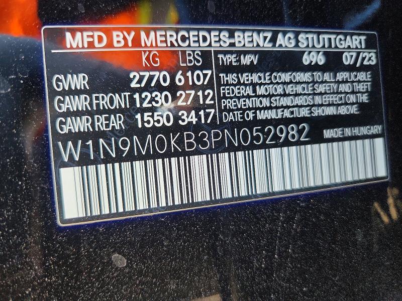 Продажа на аукционе авто 2023 Mercedes-benz Eqb, vin: W1N9M0KB3PN052982, номер лота: 68132886
