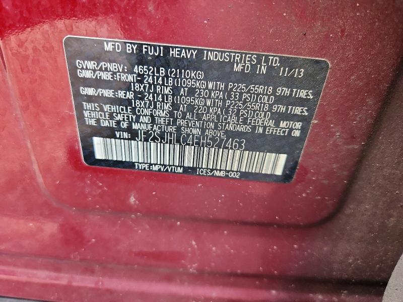 Aukcja sprzedaży 2014 Subaru Forester, vin: JF2SJHLC4EH527463, numer aukcji: 67204786