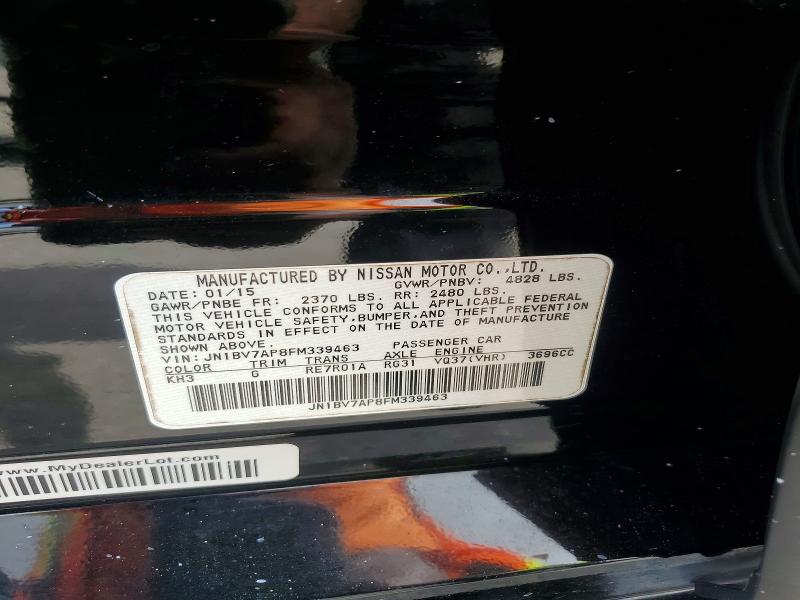 Продаж на аукціоні авто 2015 Infiniti Q50, vin: JN1BV7AP8FM339463, номер лоту: 67971706